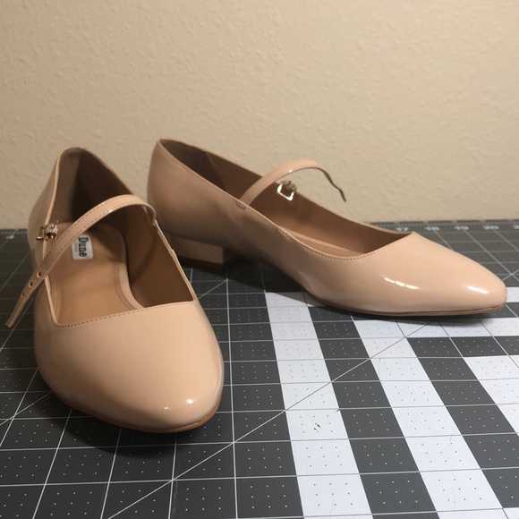 Dune London “Hipplie” Mary Jane size 40 (US9) Nude - Picture 1 of 10